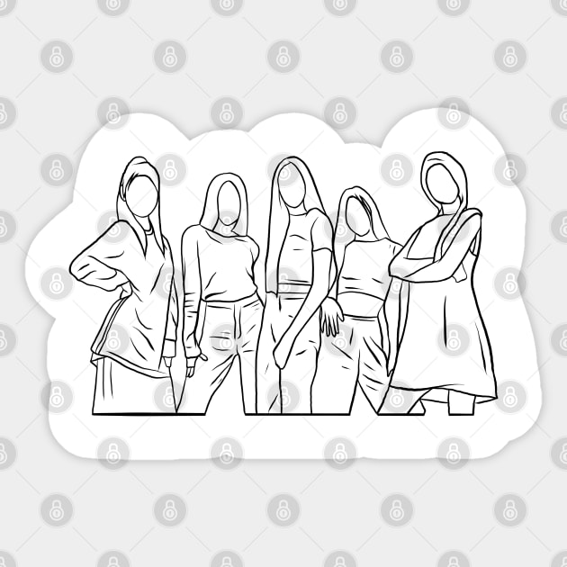 KPOP FANART LINE ART Sticker by artbynadia___